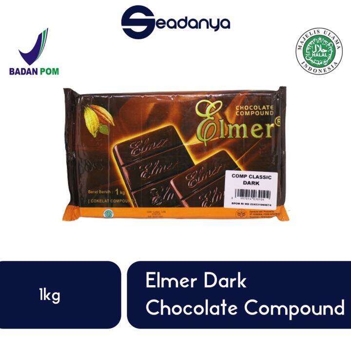 Elmer Cokelat Compound Chocolate Compound Dark 1 Kg Halal MUI BPOM ...