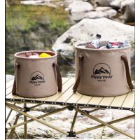 ?COD [พร้อมส่ง]  Outdoor Camping ถังน้ำพับได้ 10L/20L พีวีซีกันน้ำ ภาชนะบรรจุน้ำแบบพกพาอุปกรณ์เดินทางถังพับกลางแจ้งถังน้