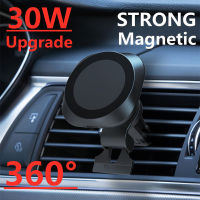 30W Magnetic Car Wireless Charger สำหรับ Macsafe 14 13 12 Pro Max Samsung Air Vent รถที่วางศัพท์ Stand Fast Car Charging