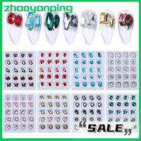 Zhaoyanping 20ชิ้นคริสตัลพลอยเทียมตกแต่งเล็บ3มิติหินหลากสี DIY