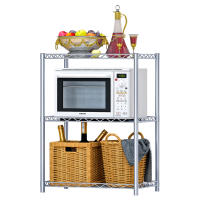 Kitchen Shelves  Microwave storage rack ชั้นวางของในครัว ชั้นเก็บไมโครเวฟ ชั้นหลาย ชั้นเก็บหม้อชั้นวาง ห้องรับแขกชั้นวางของในห้องน้ำ บ้านชั้นเก็บของ 3 ชั้น  Pot rack storage rack