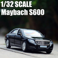 ใหม่1:32 AMG Maybach S600 Diecast โลหะรถรุ่นจำลองรถของเล่น6ประตูเปิดดึงกลับของขวัญเด็ก