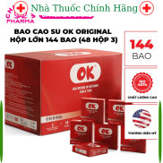 CHÍNH HÃNG Bao cao su không mùi original ok. hộp 144 cái . ok. ch