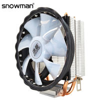 SNOWMAN 2 ท่อความร้อน CPU Cooler RGB 120mm PWM 4Pin i5 PC เงียบสำหรับ Intel LGA 1700 2011 775 1150 1151 AMD AM4 AM3 พัดลมระบายความร้อน CPU-Laocher