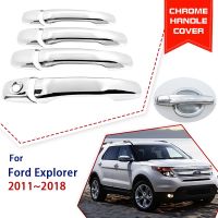 [HOT HUIQKKJKUIO 556] ฝาครอบที่จับประตูด้านนอกโครเมี่ยมสำหรับ Ford Explorer U502 2011 2012 2013 2014 2015 2016 2017 2018สติกเกอร์อุปกรณ์เสริมสำหรับรถยนต์