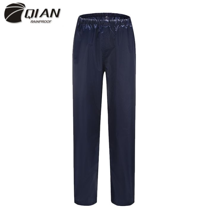 qian-กางเกงเสื้อกันฝนกันน้ำหนาสำหรับผู้หญิงและผู้ชาย-กางเกงกันฝนกันน้ำได้สำหรับกลางแจ้งอุปกรณ์ตกปลาตั้งแคมป์