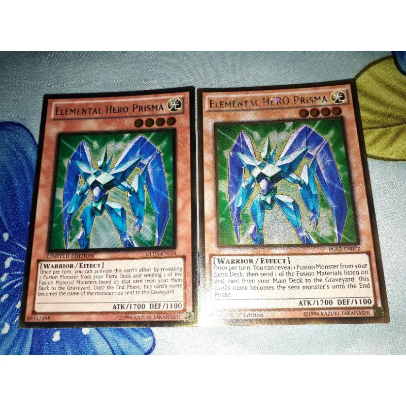 Thẻ Yugioh] Elemental Hero Prisma Gold rare (GLD3-EN014 và PGL2