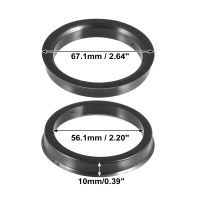 X Autohaux 2ชิ้นพลาสติกรถดุมล้อแหวนศูนย์กลางกระบอกสูบรูปล้อ67.1-54.1 67.1-56.1 67.1-60.1 67.1-67.1 63.4-66.1มม