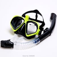 Yellow-Black Joymaysun Snorkel Tube Set Diving Mask Anti-Fog Swimming Diving Goggles Snorkel Tube For Gopro Underwater Sports Camera