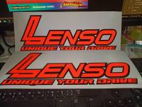 สติ๊กเกอร์ติดรถยนต์ เลนโซ่ Lenso ติดเเก้มท้ายกระบะ ติดกระจก  สะท้อนเเสง3M  ได้ 2 แผ่น สติกเกอร์