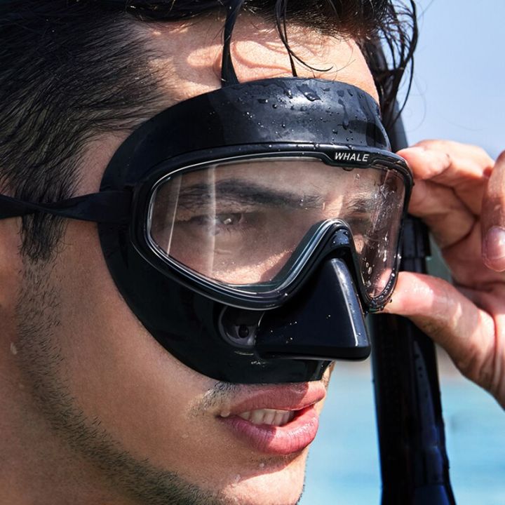 อุปกรณ์ดำน้ำแบบใช้ท่อหายใจสำหรับว่ายน้ำดำน้ำใต้น้ำป้องกันหมอกเต็มรูปแบบสำหรับดำน้ำ2022ใหม่