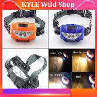 KYLE Wild Shop 5pcs Mini Headlight Portable LED Headlamp Waterproof Head Front Light 3Modes Lighting Outdoor Camping Hiking Head Flashlight