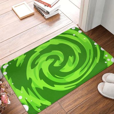 Portal Gun Green Portal Entrance Doormat Home Decoration Carpet for Living Room Bathroom Non-slip Floor Mat Kitchen Mat