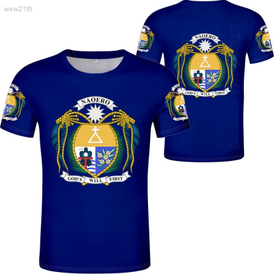2023 Nauru T-shirt Number Nru T-shirt Photo Text Logo Clothing Free Printing Custom Colorless Cracking T-shirt Unisex