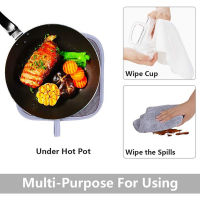 Oven Mitts and Pot Holders 6pcs Set Kitchen Oven Glove High Heat Resistant Extra Long Oven Mitts and Potholder JS22