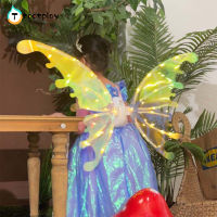 Fast Delivery Girls Electrical Butterfly Wings With Music Lights Glowing Shiny Dress Up Moving Fairy Wings For Birthday Wedding Christmas