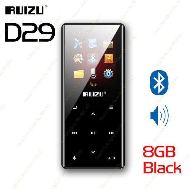 เครื่องเล่น-mp3บลูทูธ-d29-ruizu-เครื่องเล่นเพลงแบบพกพา8gb-พร้อมเครื่องบันทึกนาฬิกาอุปกรณ์เสริมลำโพงในตัว