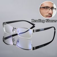 High Quality Presbyopic Glasses Unisex Flexible Half-frame Glasses Business Reading Eyeglasses Diopter Degree 1.0 TO 4.0