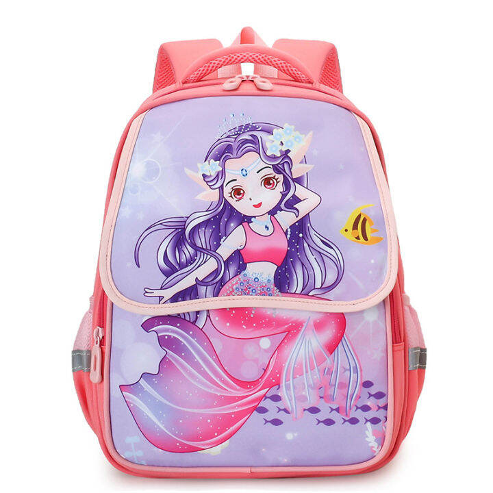 mermaid-spider-man-backpack-for-5-8y-kids-student-kindergarten-large-capacity-breathable-multipurpose-cartoon-bags