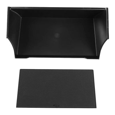 dfthrghd for Land Rover Defender 110 2020-2021 ABS Black Car Central Storage Armrest Box Storage Box Phone Box