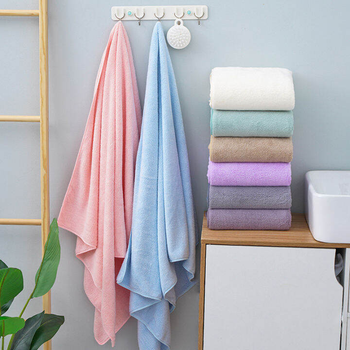 Highdensity coral fleece bath towel with high elastic lock edge is