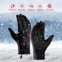 ร้อนฤดูหนาวถุงมือขี่จักรยานเต็มนิ้วถุงมือหน้าจอสัมผัสถุงมืออบอุ่น Windproof ถุงมือขี่จักรยานฤดูหนาวอุปกรณ์กีฬากลางแจ้ง