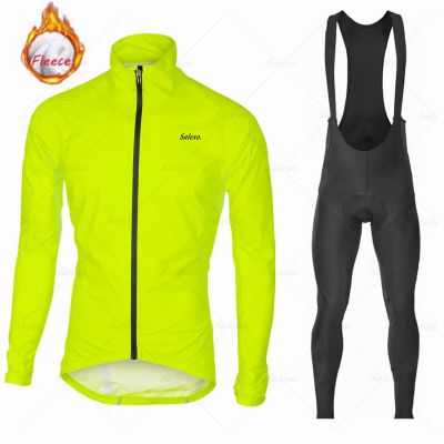 2023 New Men Winter Cycling Clothing Ropa Ciclismo Hombre Long Sleeve Thermal Fleece Bicycle Jersey Set MTB Warm Bike Jersey Set