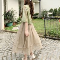 สไตล์วินเทจของผู้หญิง Huai shirt skirt suits female summer 2023 two-piece Chinese style restoring ancient ways the new improved qipao dress