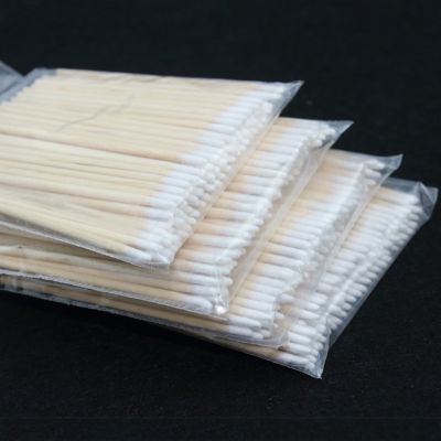 100pcs Wooden Cotton Swab Cosmetics Permanent Makeup Health Medical Ear Jewelry 7cm Clean Sticks Buds Tip Cables Converters