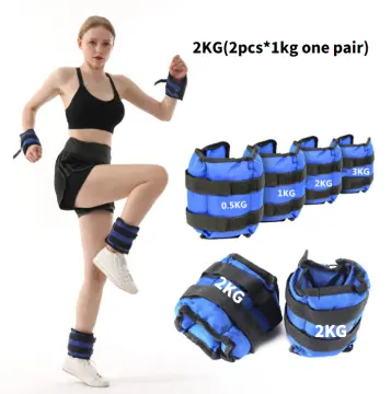 2Pcs Weight Bag 1KG, Leg Ankle Wrist Bag Weights Strap Training Equipment  for Gym Fitness Yoga Running Cycling