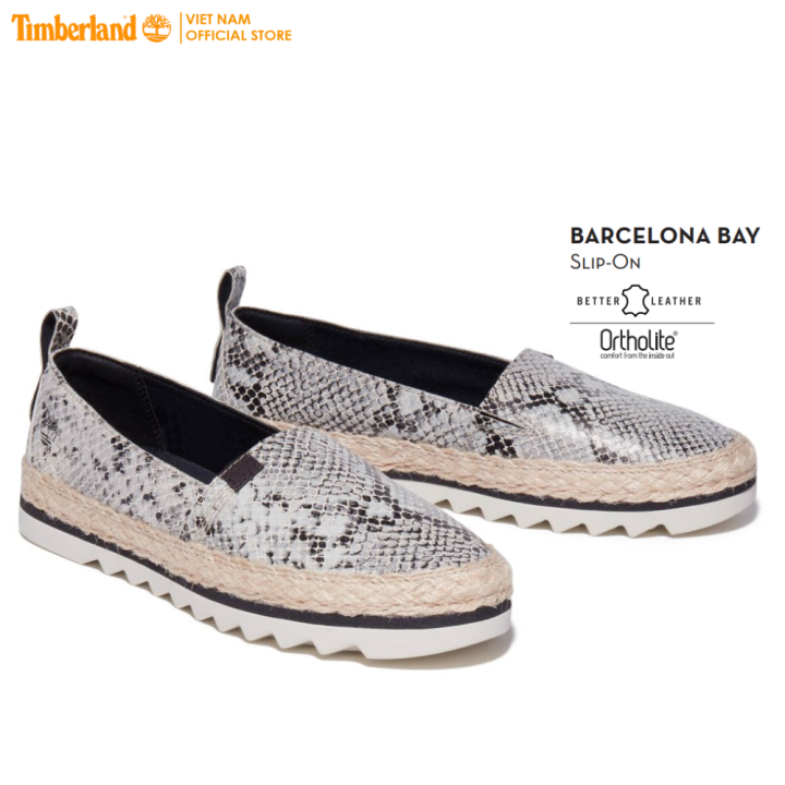 SALE] TIMBERLAND Giày Lười Nữ Barcelona Bay Leather Slip-on Shoes Họa Tiết  TB0A24DEX0 FT-FP 