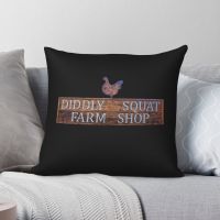 [FAZOZO Home Textile Store] Diddly Squat Farm Shop ปลอกหมอนผ้าโพลีเอสเตอร์ลินินกำมะหยี่ปลอกหมอนตกแต่งโซฟาที่นั่งปลอกหมอน