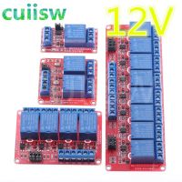 【▼Hot Sales▼】 wuji39292 แผงโมดูลรีเลย์12V 1 2 4 8ช่องสัญญาณพร้อมออปโตคัปเปลอร์รีเลย์ทริกเกอร์ระดับโมดูลสูงและต่ำบนถนนสำหรับ Arduino