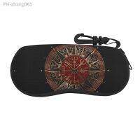 Vegvisir Viking Compass Black And Red L Casual Graphic Glasses Case Funny Novelty Cosmetic bag Spectacles Case