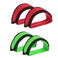 2 Pair Of Pedal Straps, Foot Pedal Straps Kids Pedal Straps Bike Pedal Straps Bike Foot Straps (Green &amp; Red)