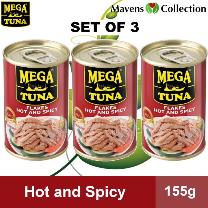 Mega Tuna Flakes Hot And Spicy 155g 100 Pure Tuna Set Of 3 By Mavens Collection Lazada Ph 2157