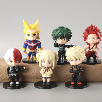 6ชิ้นเซ็ต My HERO Academia อุปกรณ์ PVC รุ่นของเล่นของขวัญ9.5cm