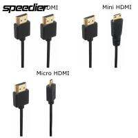 [HOT HAIXWLXKWW 589] OD 3.0มม. นุ่มพิเศษ Micro HDMI รองรับ Amp; Mini HDMI รองรับตัวผู้สายเคเบิลบาง2K 4K Hd 60Hz น้ำหนักเบาพกพาได้