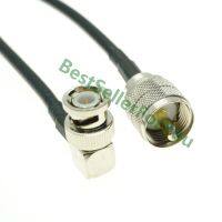 UHF MALE PL-259 PL259 Plug to BNC male right angle jumper pigtail coax RG58 cable 15/30/50/100cm