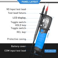 ZZOOI HoldPeak HP-38B Precision Digital Multimeter Pen Type Meter Auto Range LCD Professional AC/DC Voltage Electronic Diode Tester