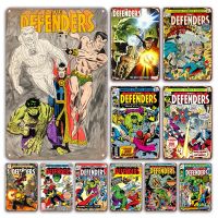 Vintage Marvels The Defenders Metal Posters Tin Sign Retro Art Stickers Metal Plate Birthday Gift Man Cave Living Room Decor