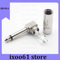 ixoo61 store 1/4 Inch 6.35mm 6.5mm male to female L-shape Jack Right Angle Male Mono Plug Connector 90 degree For Guitar Audio adapter