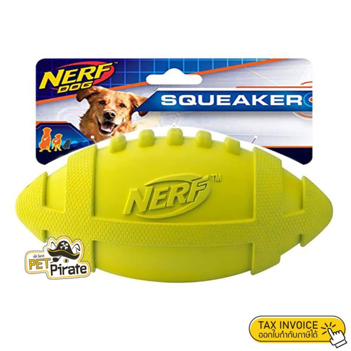 nerf-dog-ของเล่นหมา-ลูกอเมริกันฟุตบอลยาง-บีบกัดมีเสียง-ของเล่นสุนัข-แบรนด์ดังจาก-usa-สำหรับหมาไซซ์กลาง-ไซซ์ใหญ่-ลูกบอลยาง-ขนาด-7-นิ้ว-บริการเก็บเงินปลายทาง-สำหรับคุณ