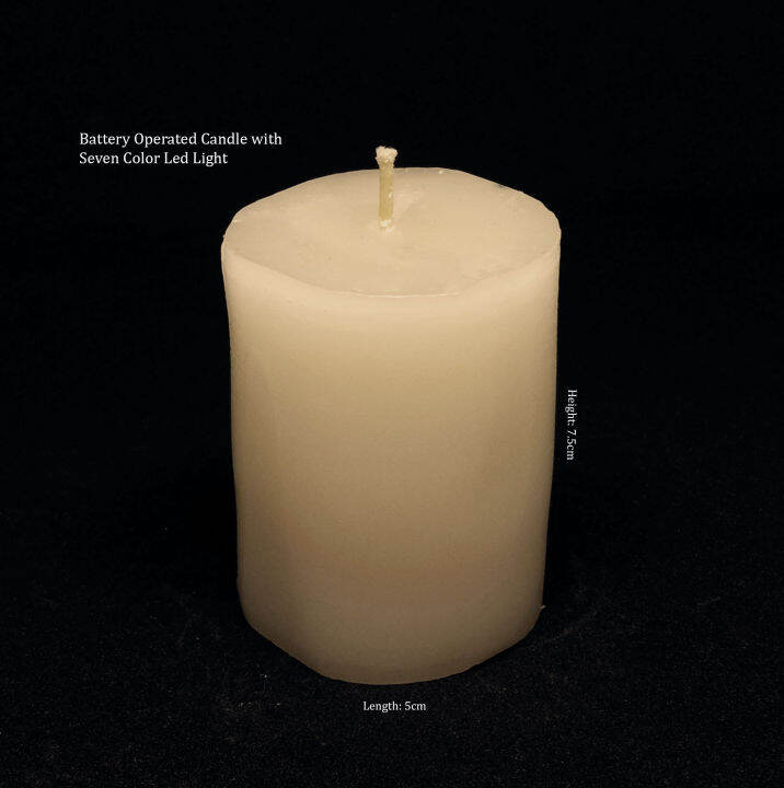 Decorandmore Battery Operated Round Candle Multicolor Changing Led