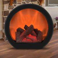 New simulation fireplace wind lamp fashion circular touch sensing decorative LED decorative charcoal wind lamp christmas