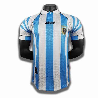 เสื้อกีฬาแขนสั้น ลายทีมชาติฟุตบอล Argentina 1994 96 season คุณภาพสูง สไตล์เรโทร สําหรับผู้ชาย