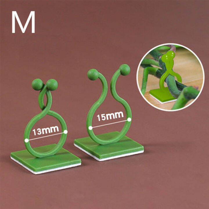 10pcs-set-artifact-plant-climbing-hook-fixed-paste-trace-wall-button-nail-free-long-clip-climbing-plant