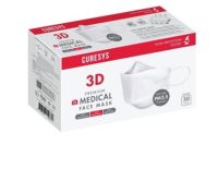 Curesys 3D Premium Medical Face Mask 50 pcs White / เคียวร์ซิส หน้ากากอนามัย 3 ชั้น 50 ชิ้น (สีขาว)