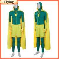 FLYING ผู้ใหญ่ เสื้อคลุม ถุงน่อง Wanda Vision คอสเพลย์ เครื่องแต่งกาย ชุด