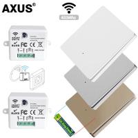 AXUS RF433Mhz Wireless Remote Control Light Wall Switch Touch Wall Panel Transmitter Mini Relay Receiver 10A Home Led Lamp Fan